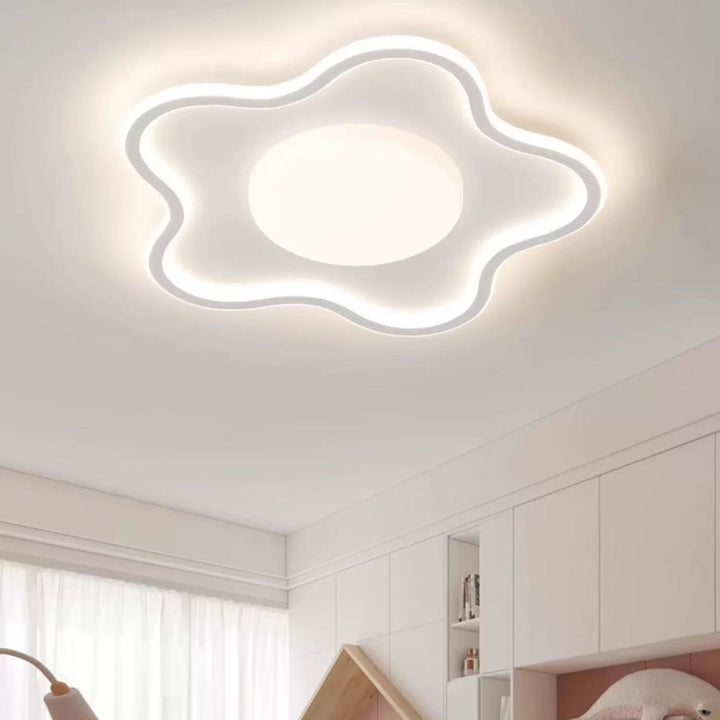 Luz de techo LED de montaje empotrado de estrella creativa contemporánea de hierro, aluminio, acrílico y silicona para dormitorio 