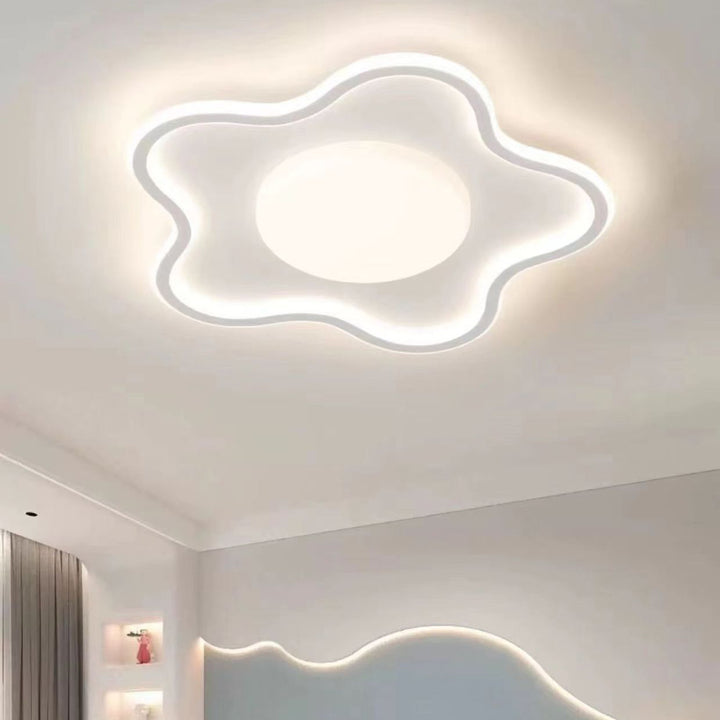 Luz de techo LED de montaje empotrado de estrella creativa contemporánea de hierro, aluminio, acrílico y silicona para dormitorio 