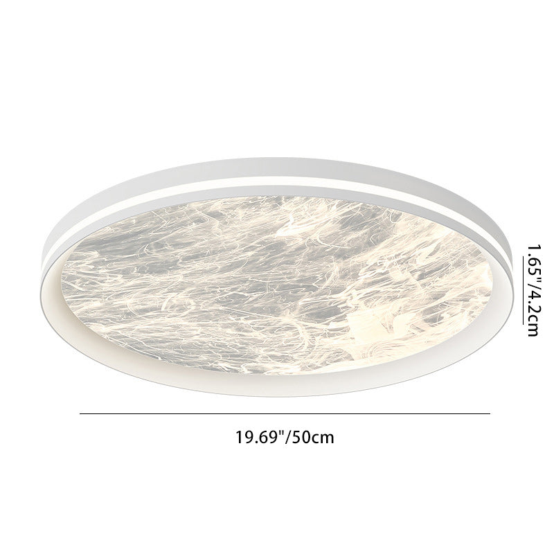 Plafonnier LED en aluminium acrylique nuage rond nordique contemporain pour salon 