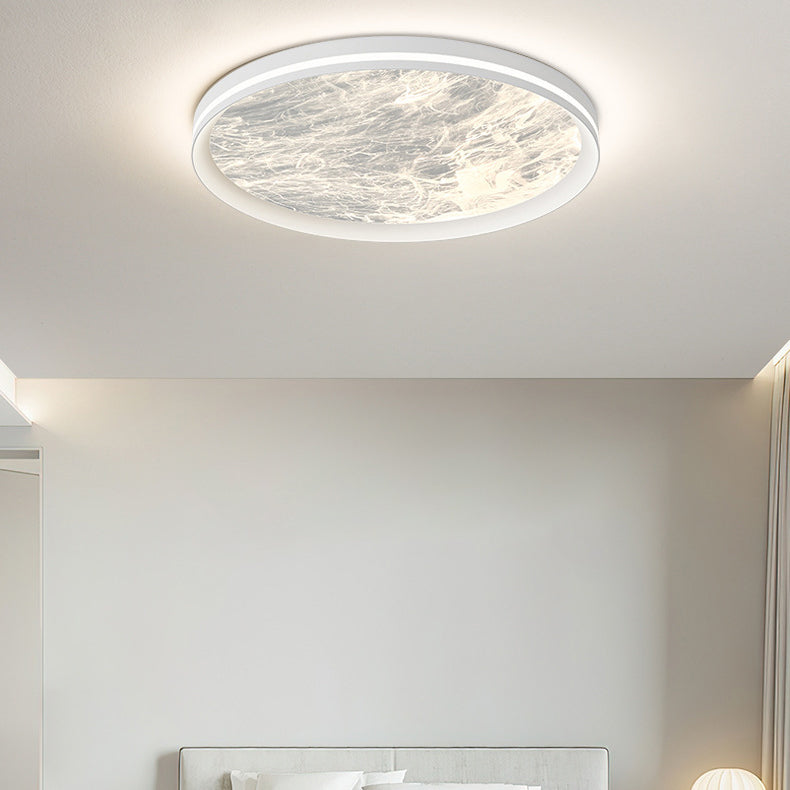Plafonnier LED en aluminium acrylique nuage rond nordique contemporain pour salon 