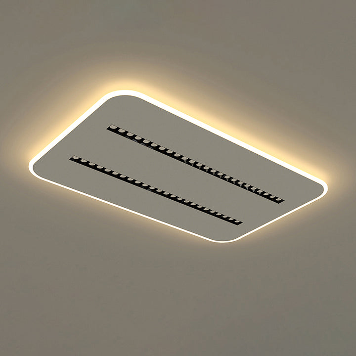 Modern Minimalist Square Rectangular Iron Aluminum Acrylic Spotlight LED Flush Mount Ceiling Light For Living Room
