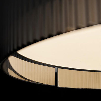 Plafonnier LED en verre à motif vertical rond minimaliste moderne en PVC métal pour salon 