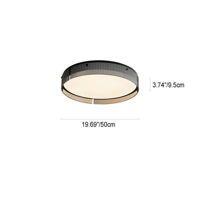 Plafonnier LED en verre à motif vertical rond minimaliste moderne en PVC métal pour salon 