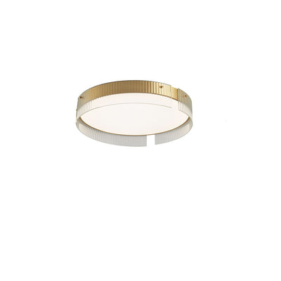 Plafonnier LED en verre à motif vertical rond minimaliste moderne en PVC métal pour salon 