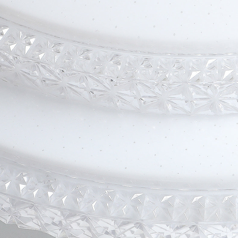 Lámpara de techo LED de montaje en superficie de lujo moderno con diseño de estrella redonda/cuadrada, en acrílico y hierro, para dormitorio 