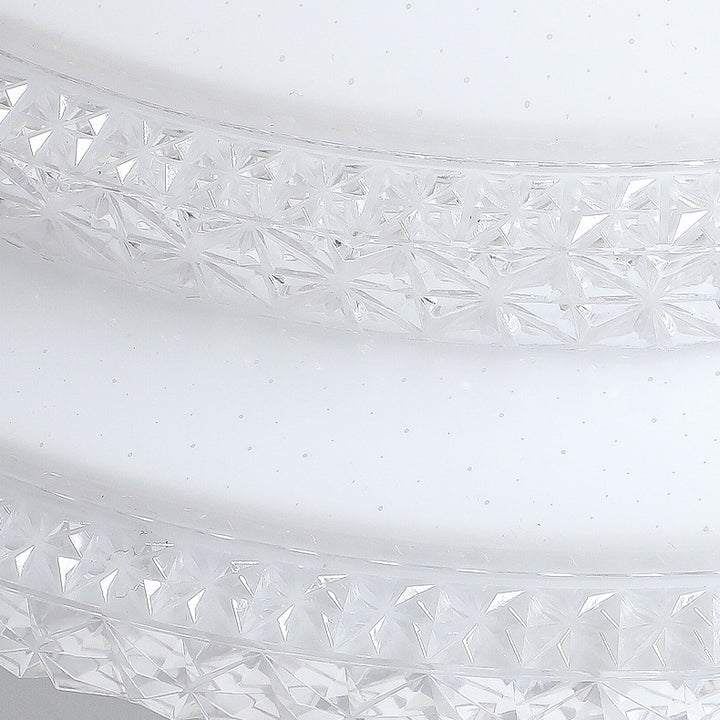 Lámpara de techo LED de montaje en superficie de lujo moderno con diseño de estrella redonda/cuadrada, en acrílico y hierro, para dormitorio 