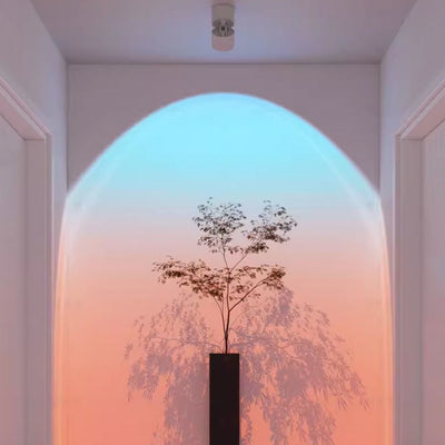 Éclairage de plafond encastré à LED avec projecteur réglable en cylindre d'aluminium minimaliste moderne pour salon, lever et coucher de soleil 