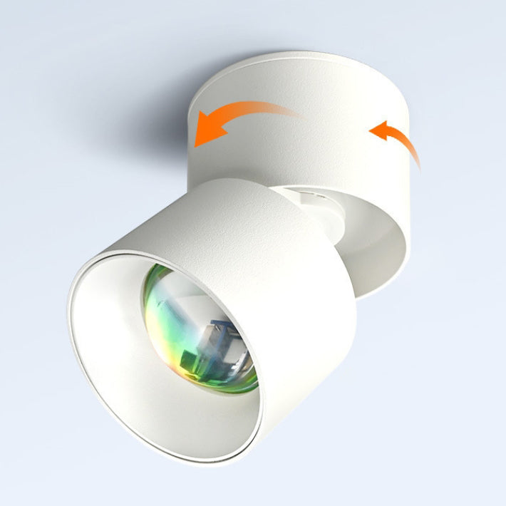Éclairage de plafond encastré à LED avec projecteur réglable en cylindre d&