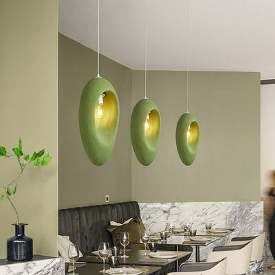 Contemporary Creative Avocado High-Density Polystyrene 1 - Light Pendant Light For Bedroom