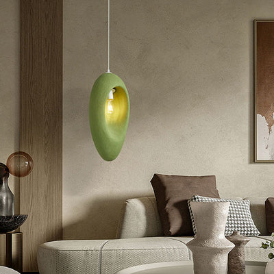 Contemporary Creative Avocado High-Density Polystyrene 1 - Light Pendant Light For Bedroom