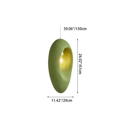 Contemporary Creative Avocado High-Density Polystyrene 1 - Light Pendant Light For Bedroom