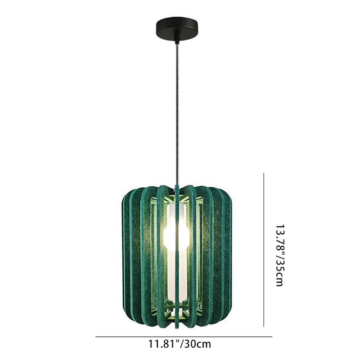 Colonne Contemporaine Créative Citrouille en Forme de Cage à Oiseaux Acoustique Fer Feutre 1 - Suspension Lumineuse pour Chambre 