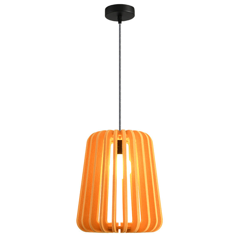 Colonne Contemporaine Créative Citrouille en Forme de Cage à Oiseaux Acoustique Fer Feutre 1 - Suspension Lumineuse pour Chambre 