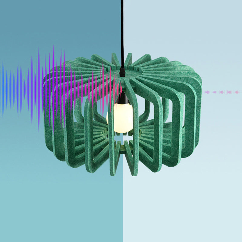 Colonne Contemporaine Créative Citrouille en Forme de Cage à Oiseaux Acoustique Fer Feutre 1 - Suspension Lumineuse pour Chambre 