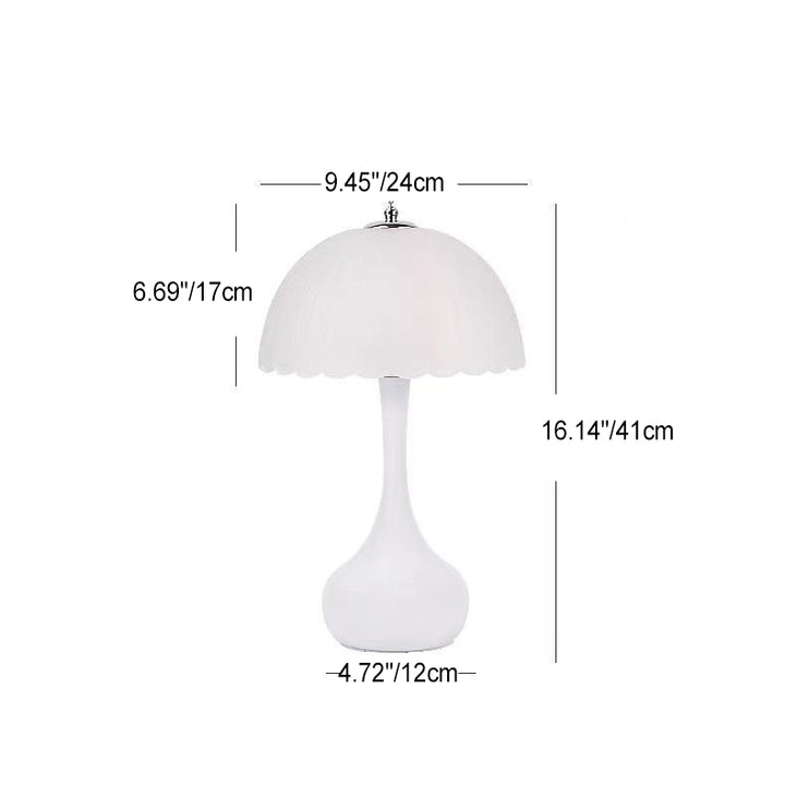 Lampe de table contemporaine en forme de dôme nordique avec un abat-jour en verre dépoli et un éclairage à 1 ampoule pour chambre à coucher 