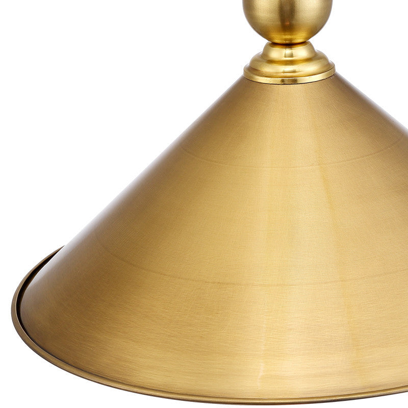 Zeitgenössische Retro-Pendelleuchte mit runder Platte aus Messing und Glas, 1 Licht, für Wohnzimmer 