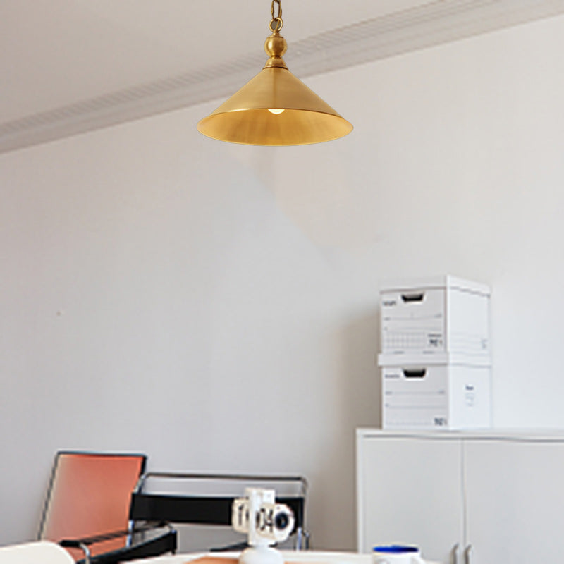 Zeitgenössische Retro-Pendelleuchte mit runder Platte aus Messing und Glas, 1 Licht, für Wohnzimmer 