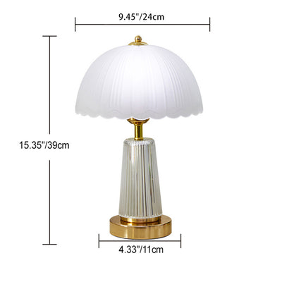 Lampe de table moderne de luxe à base ronde en forme de pétale en fer et verre acrylique à 1 lumière pour chambre 