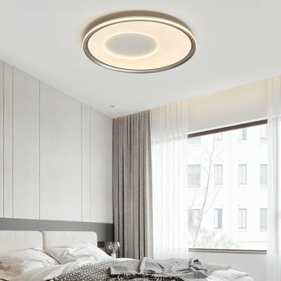 Plafonnier LED en acrylique et aluminium avec impression ronde nordique contemporaine pour chambre 