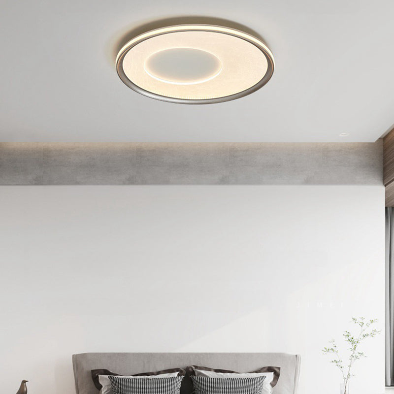 Plafonnier LED en acrylique et aluminium avec impression ronde nordique contemporaine pour chambre 