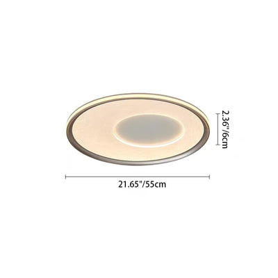 Plafonnier LED en acrylique et aluminium avec impression ronde nordique contemporaine pour chambre 