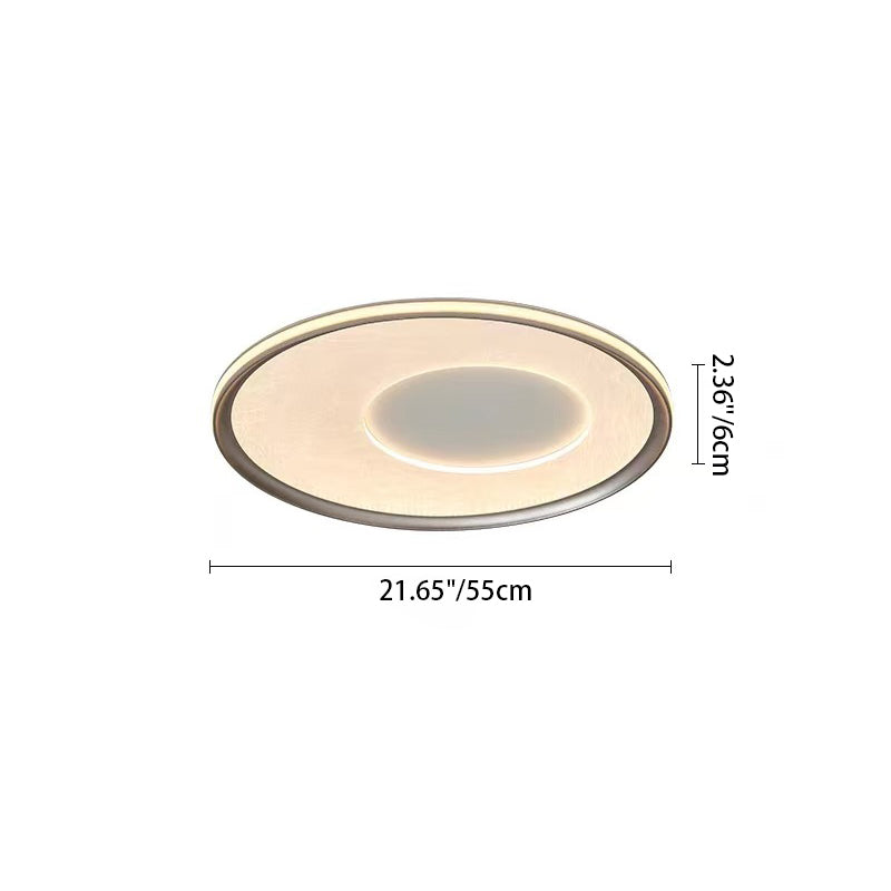Plafonnier LED en acrylique et aluminium avec impression ronde nordique contemporaine pour chambre 