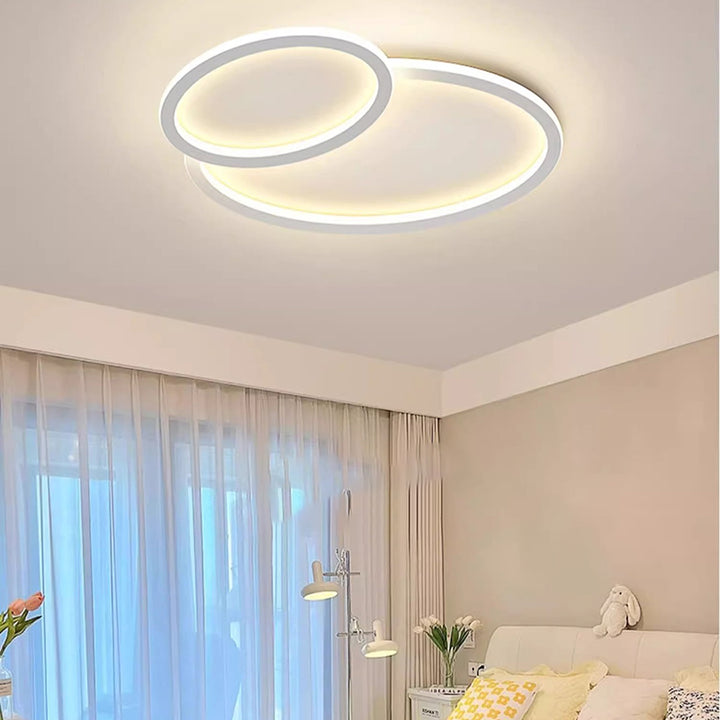 Lumière de Plafond LED Encastrée en Silicone PE Ovale Ronde Minimaliste Moderne pour Chambre 