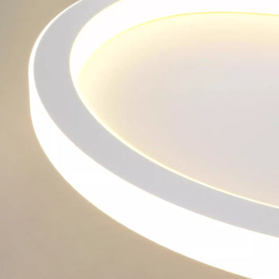 ضوء سقف LED مثبت بمساحة ضيقة من السيليكون PE بشكل بيضاوي مستدير حديث لغرفة النوم 