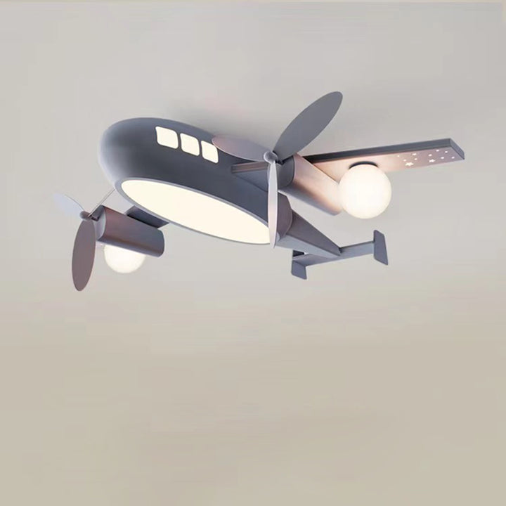 Lumière de plafond à montage encastré LED en acrylique en aluminium fer avion dessin animé créatif contemporain pour chambre d&