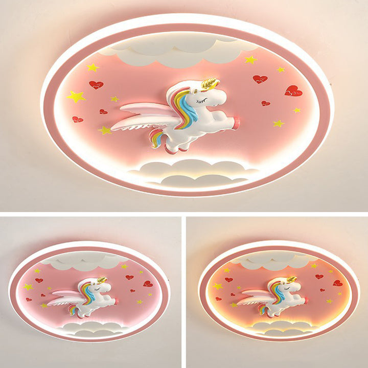 Lustre de plafond à montage encastré en résine acrylique avec LED en forme d&