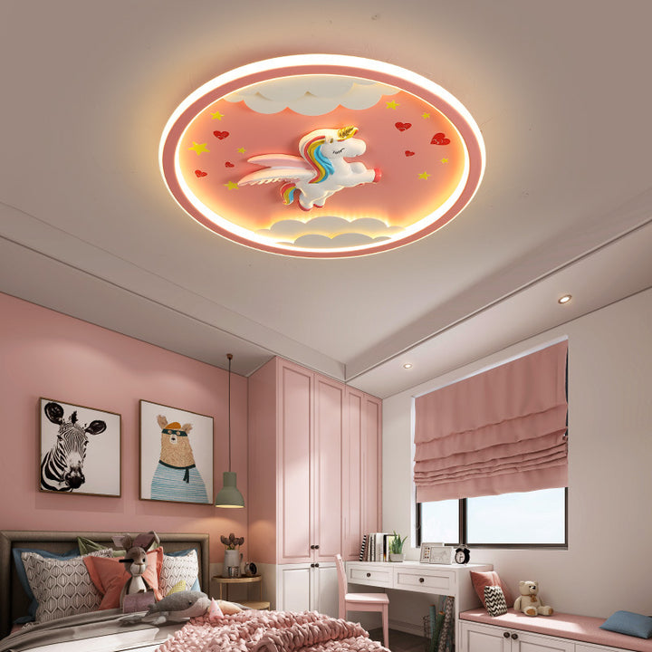 Lustre de plafond à montage encastré en résine acrylique avec LED en forme d&