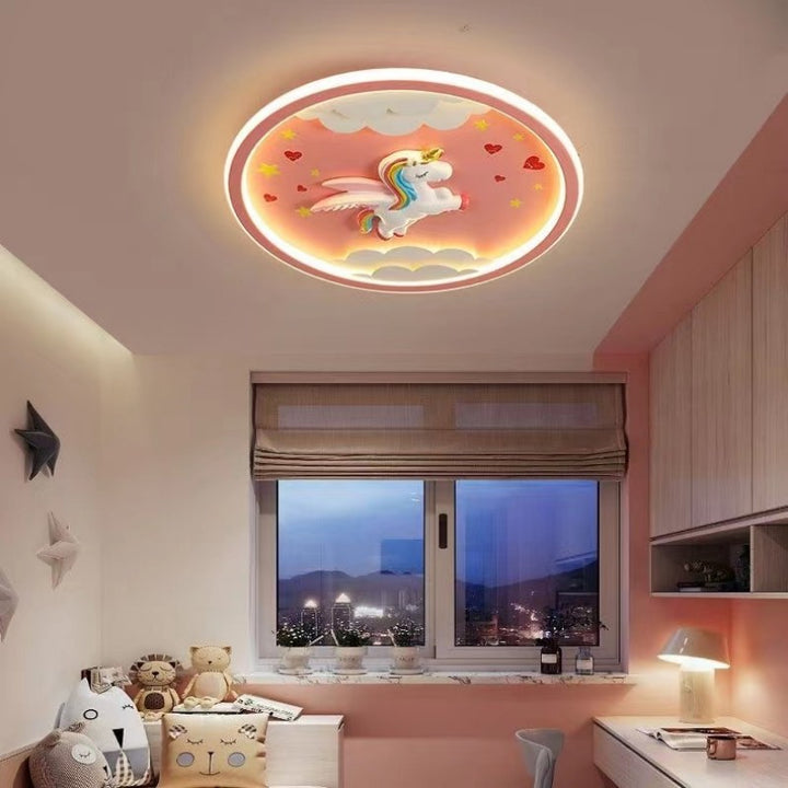 Lustre de plafond à montage encastré en résine acrylique avec LED en forme d&