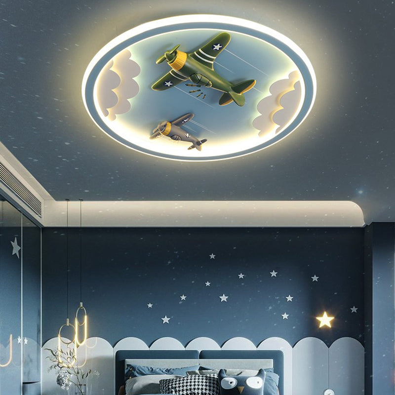 Lustre de plafond à montage encastré en résine acrylique avec LED en forme d&