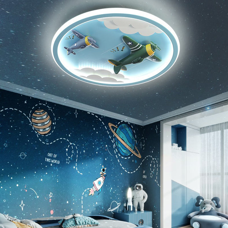Lustre de plafond à montage encastré en résine acrylique avec LED en forme d&