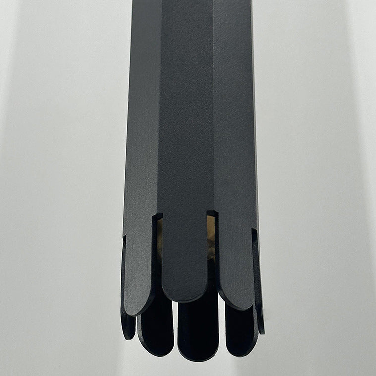 Lustre à LED en aluminium avec cylindre pétale relevable minimaliste moderne pour salle à manger 
