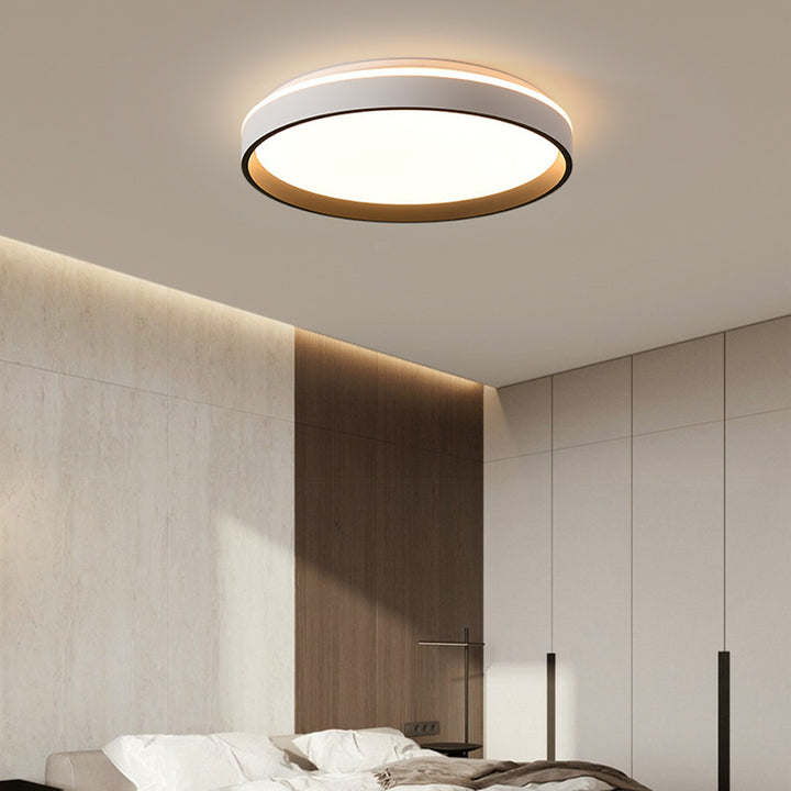 Modern Minimalist Round Hardware Acrylic LED Flush Mount Ceiling Light For Bedroom