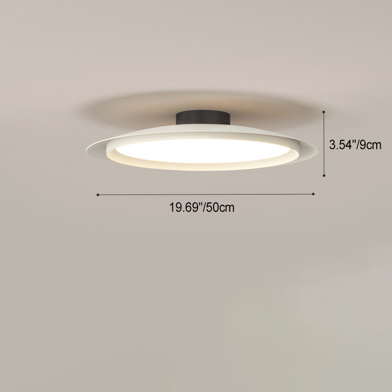 Plafonnier LED semi-encastré en fer et acrylique en forme de chapeau de pêcheur japonais traditionnel pour salon 