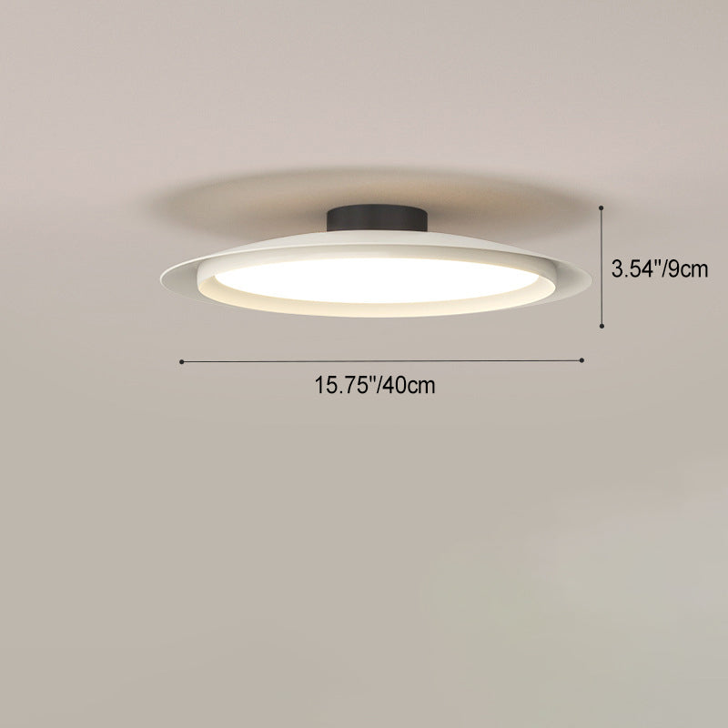 Plafonnier LED semi-encastré en fer et acrylique en forme de chapeau de pêcheur japonais traditionnel pour salon 