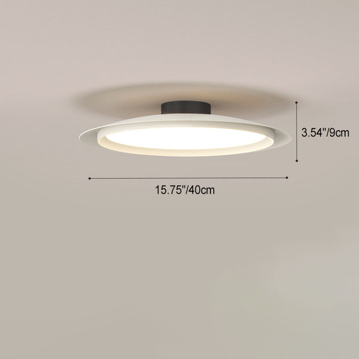 Traditionelle japanische Fischerhutform Eisen Acryl LED Deckenleuchte für das Wohnzimmer 