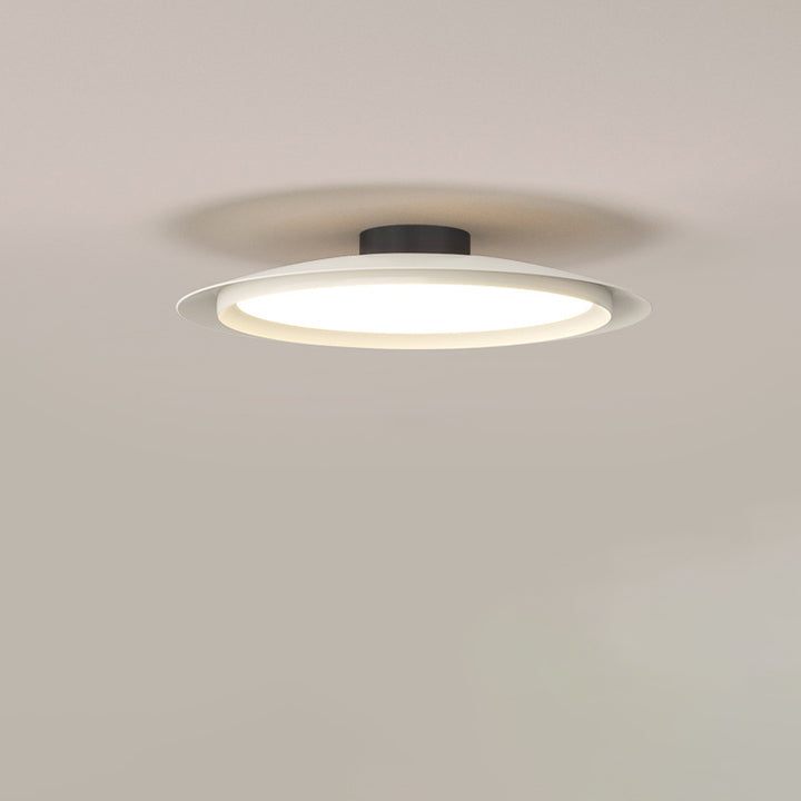 Plafonnier LED semi-encastré en fer et acrylique en forme de chapeau de pêcheur japonais traditionnel pour salon 
