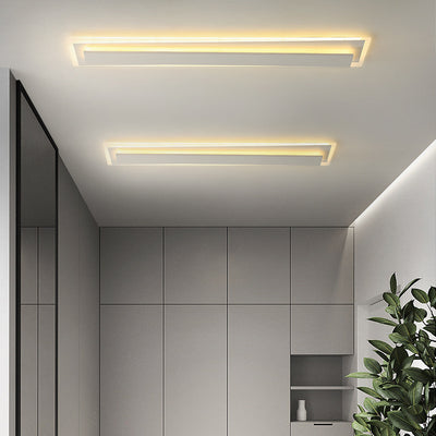 Moderne Einfachheit Langer Streifen Acryl Eisen LED Deckenleuchte für das Wohnzimmer 