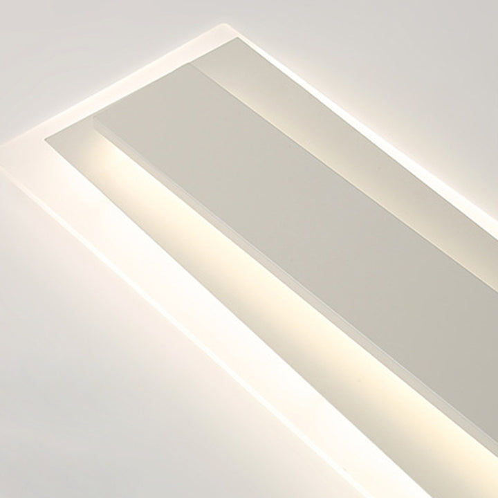 Plafonnier LED en fer acrylique à bande longue de simplicité moderne pour salon 