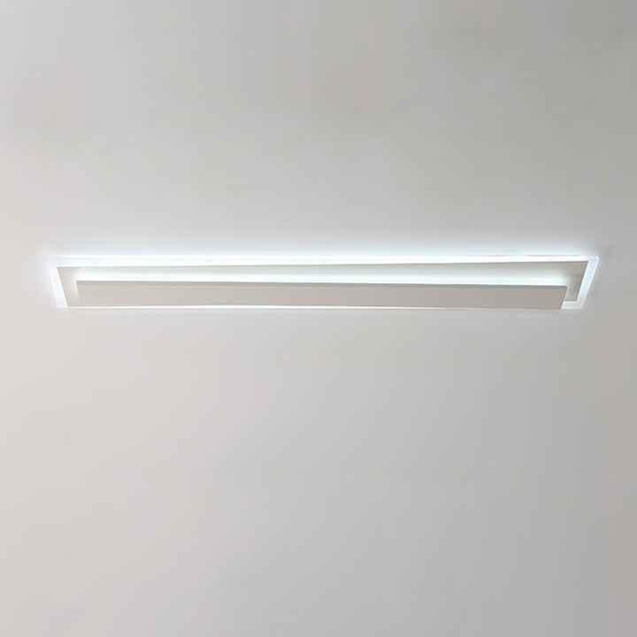 Plafonnier LED en fer acrylique à bande longue de simplicité moderne pour salon 