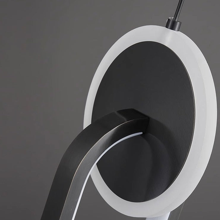 Moderne Luxus Oval Kupfer Ring Kristall Stein LED Anhänger Licht Für Wohnzimmer 