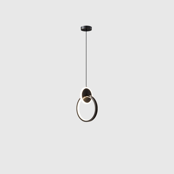 Moderne Luxus Oval Kupfer Ring Kristall Stein LED Anhänger Licht Für Wohnzimmer 