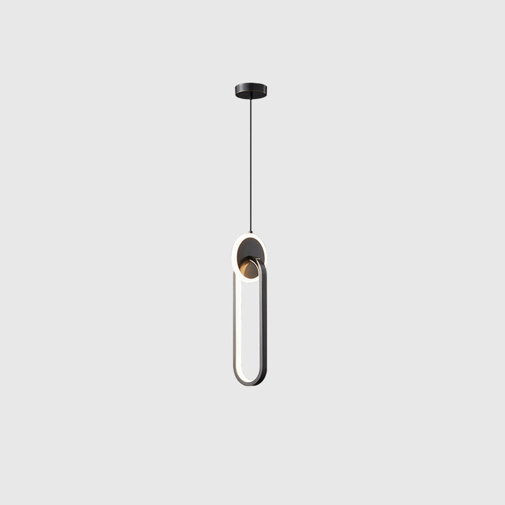 Moderne Luxus Oval Kupfer Ring Kristall Stein LED Anhänger Licht Für Wohnzimmer 