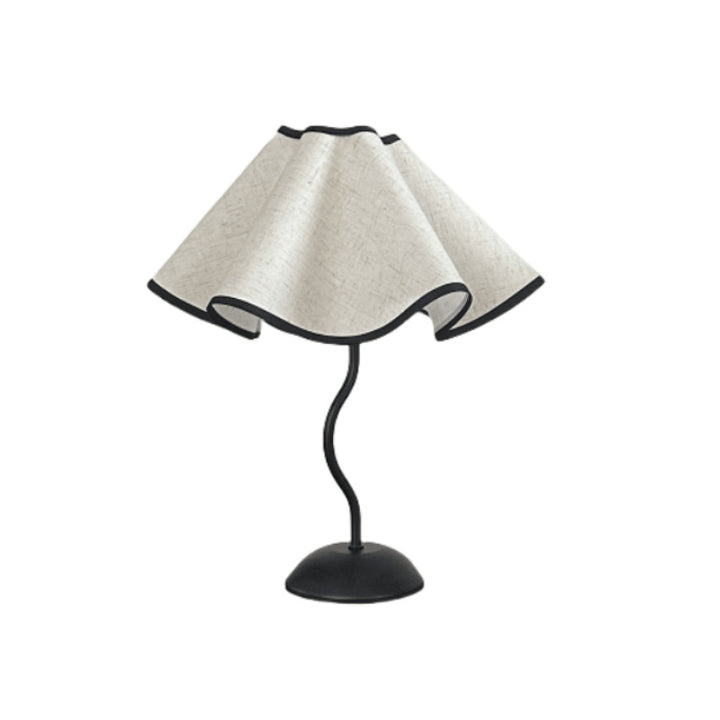 Zeitgenössische kreative Blumenstoff-Eisen-1-Licht-Tischlampe für das Schlafzimmer 
