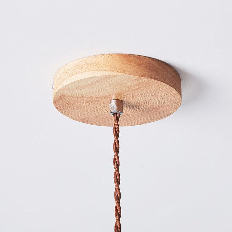 Contemporary Nordic Round Pleated Skirt Shape Fabric Iron 1-Light Pendant Light For Living Room