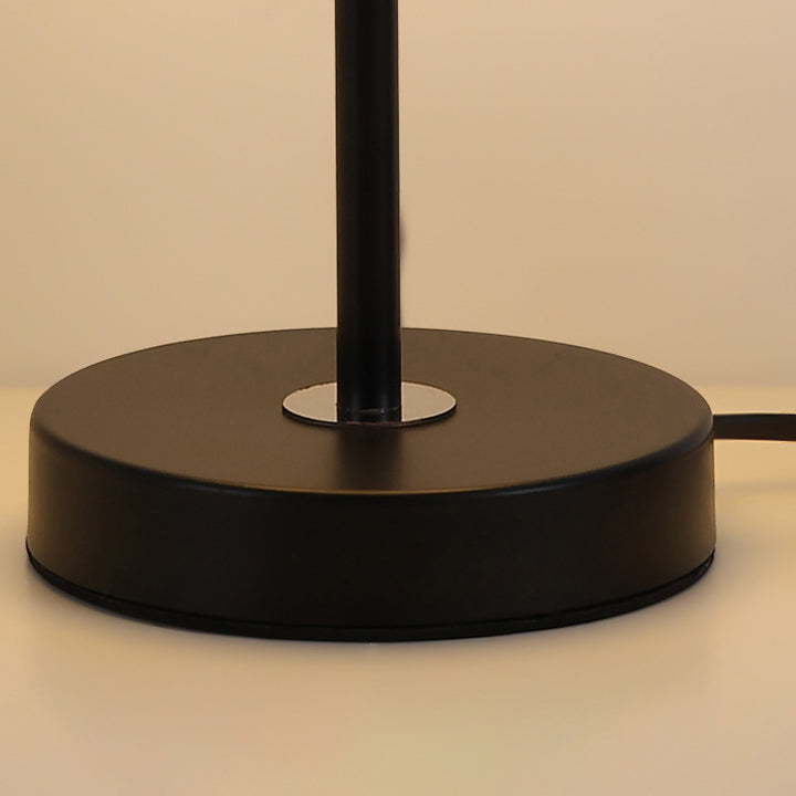 Lampe de Table à 1 Lumière en Tissu Plissé Nordique Contemporain avec Abat-Jour en Fer pour Chambre 