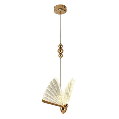 Contemporary Creative Butterfly Acrylic Iron Zinc Alloy LED Pendant Light For Bedroom